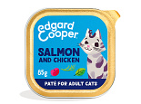 Edgard & Cooper kattenvoer Adult MSC Zalm & Kip Paté 85 gr