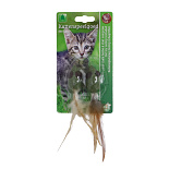 Kattenspeelgoed Catnip Muis met Verenstaart 2 st
