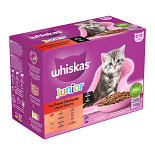 Whiskas Kattenvoer Junior Classic Selectie in Saus 12 x 85 gr