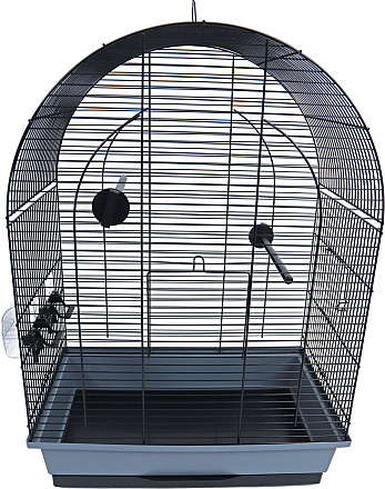 Inter-Zoo vogelkooi <br>Lusi 2 Zwart/Grijs