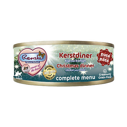Renske Kattenvoer Vers Vlees Maaltijd Adult Limited Kerstdiner 70 gr