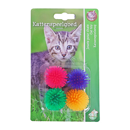 Kattenspeelgoed Prikkelbal Assorti 4 st