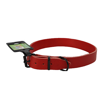 Halsband Comfortleder Rood
