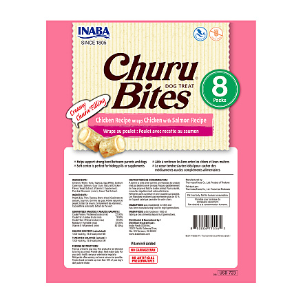 Inaba Churu Bites Chicken Wraps Chicken & Salmon 8 x 12 gr