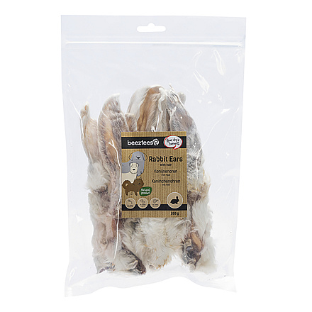 Beeztees Konijnenoren met Haar 100 gr