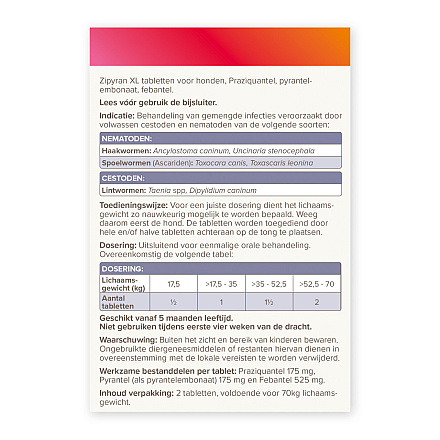 Beaphar Wormtabletten All-in-One hond 17,5 - 70 kg 2 st