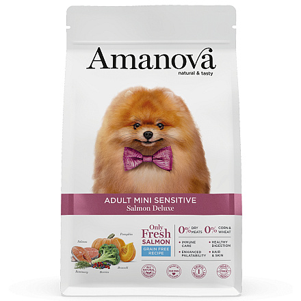Amanova Hondenvoer Adult Mini Sensitive Salmon Deluxe 7 kg