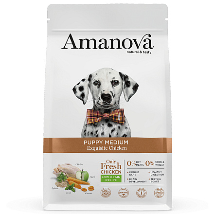 Amanova Hondenvoer Puppy Medium Exquisite Chicken 12 kg