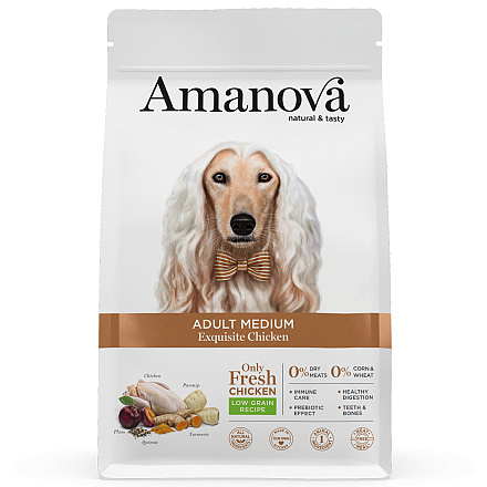 Amanova Hondenvoer Adult Medium Exquisite Chicken 12 kg