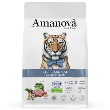 Amanova Kattenvoer Sterilised Delicious Lamb 1,5 kg