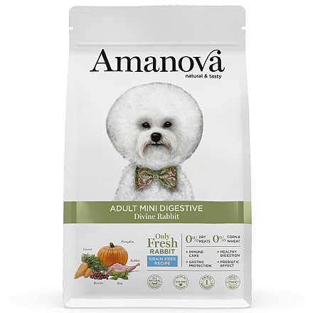 Amanova Hondenvoer Adult Mini Digestive Divine Rabbit 2 kg