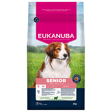 Eukanuba Hondenvoer Life Care Senior S/M Lamb & Rice 3 kg