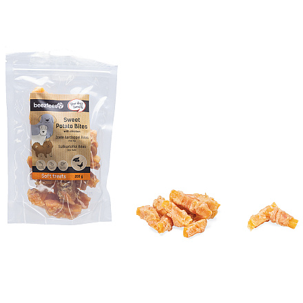 Beeztees Zoete Aardappel Bites M Kip 200 gr