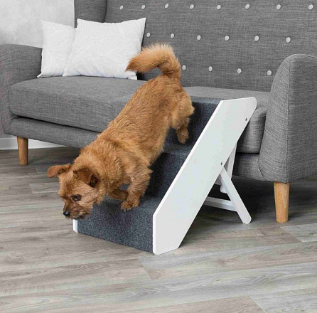 TRIXIE trap in hoogte verstelbaar wit