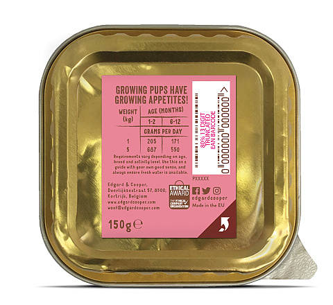 Edgard & Cooper hondenvoer Puppy eend en kip 150 gr