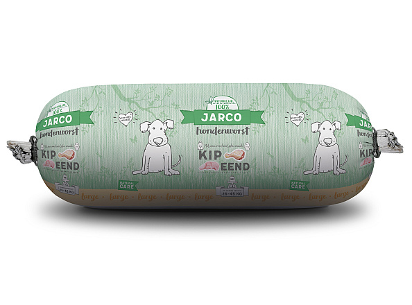Jarco hondenworst Large Kip/Eend 600 gr