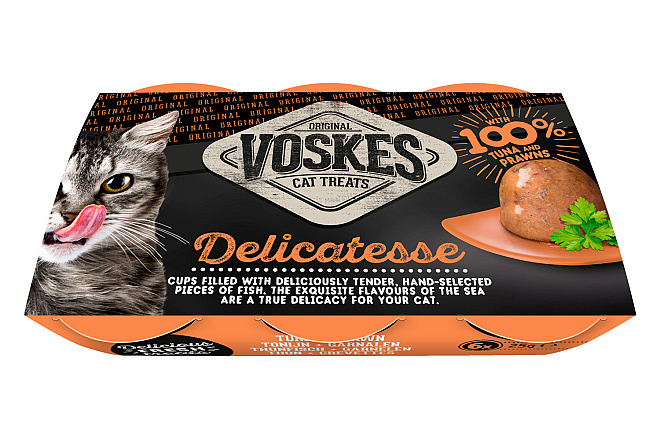 Voskes Delicatesse Gelei Tonijn en Garnaal 6 x 25 gr