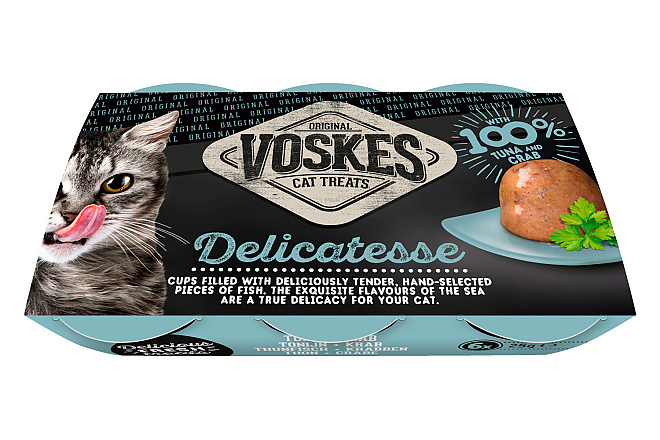 Voskes Delicatesse Gelei Tonijn en Krab <br>6 x 25 gr